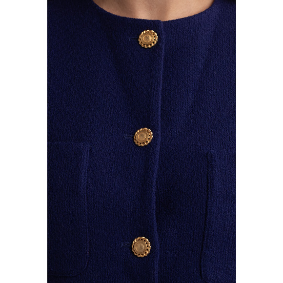 Vintage Jones NY Purple Blazer with Gold Buttons - Picture 3 of 6